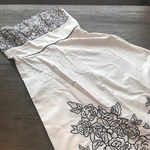 NWT! WHBM black/white strapless midi dress (10).